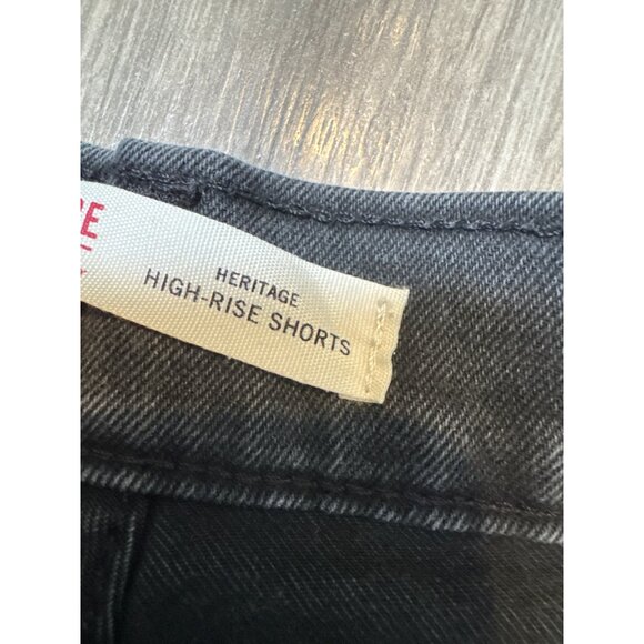 Signature By Levi Strauss & Co. Heritage High-Rise Black Denim Shorts Size 12 W3 - Picture 3 of 9